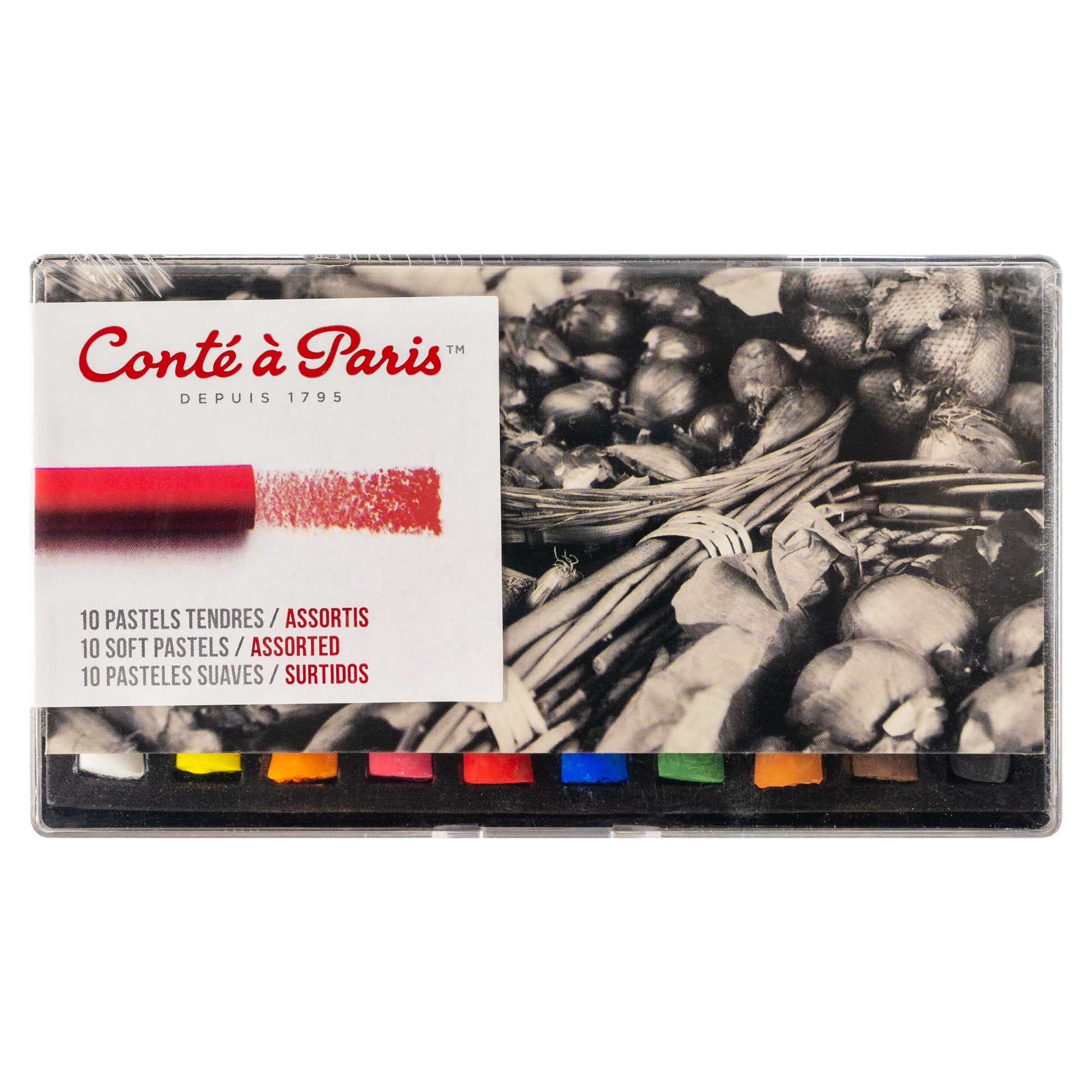 Conté à Paris Soft Pastels - Set of 10 Assorted Colours