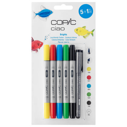 COPIC Ciao Marker 5+1 Brights Set
