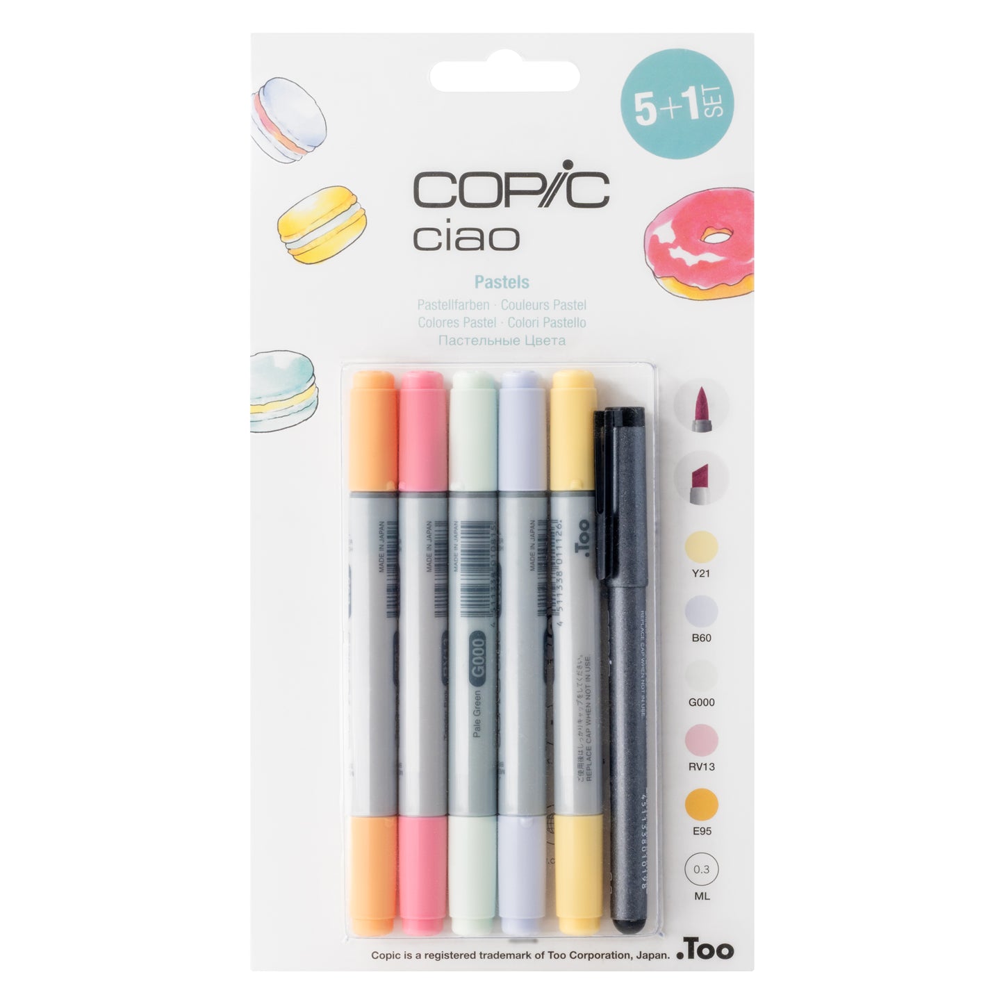 COPIC Ciao Marker 5+1 Pastel Set