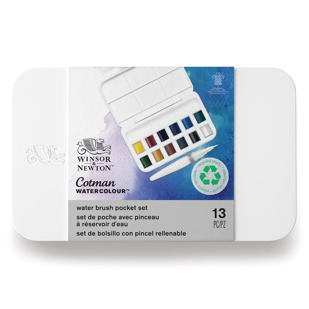 Winsor &amp; Newton Cotman Brush Pen Set - 12 Colours + Refillable Waterbrush Pen