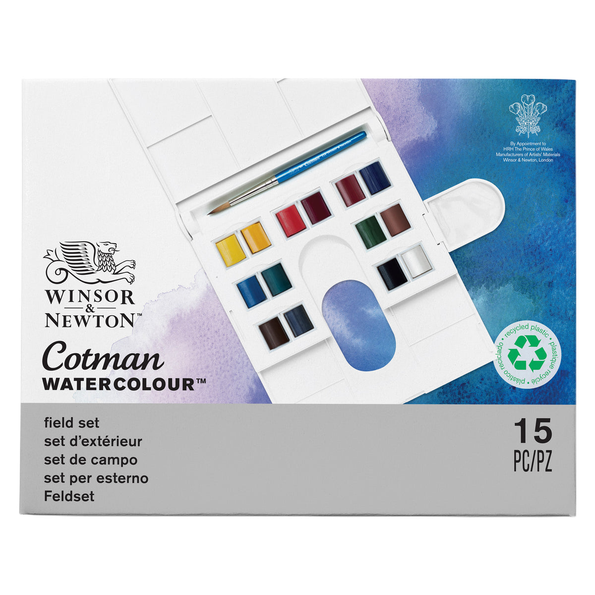 Winsor & Newton Cotman - Lot De 3 Pinceaux Aquarelle Manche Court - Qualité Professionnelle