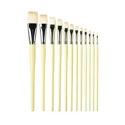 Pro Arte Series B Hog Brushes - Short Flat - All Sizes