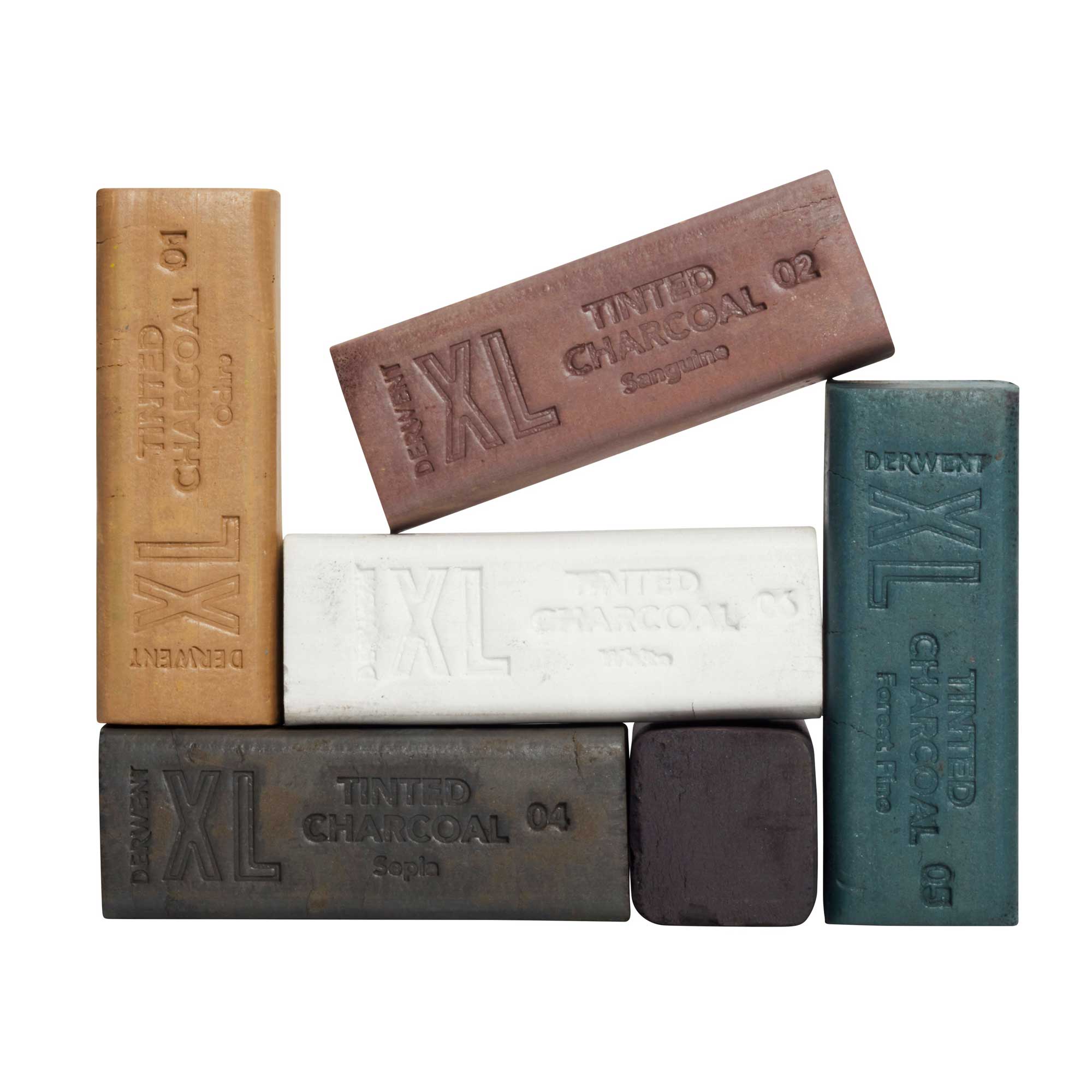 Derwent Tinted Charcoal XL Blocks - Individual Colours