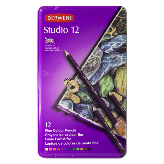 Ex-Display - Derwent Studio Colour Pencils - Set of 12