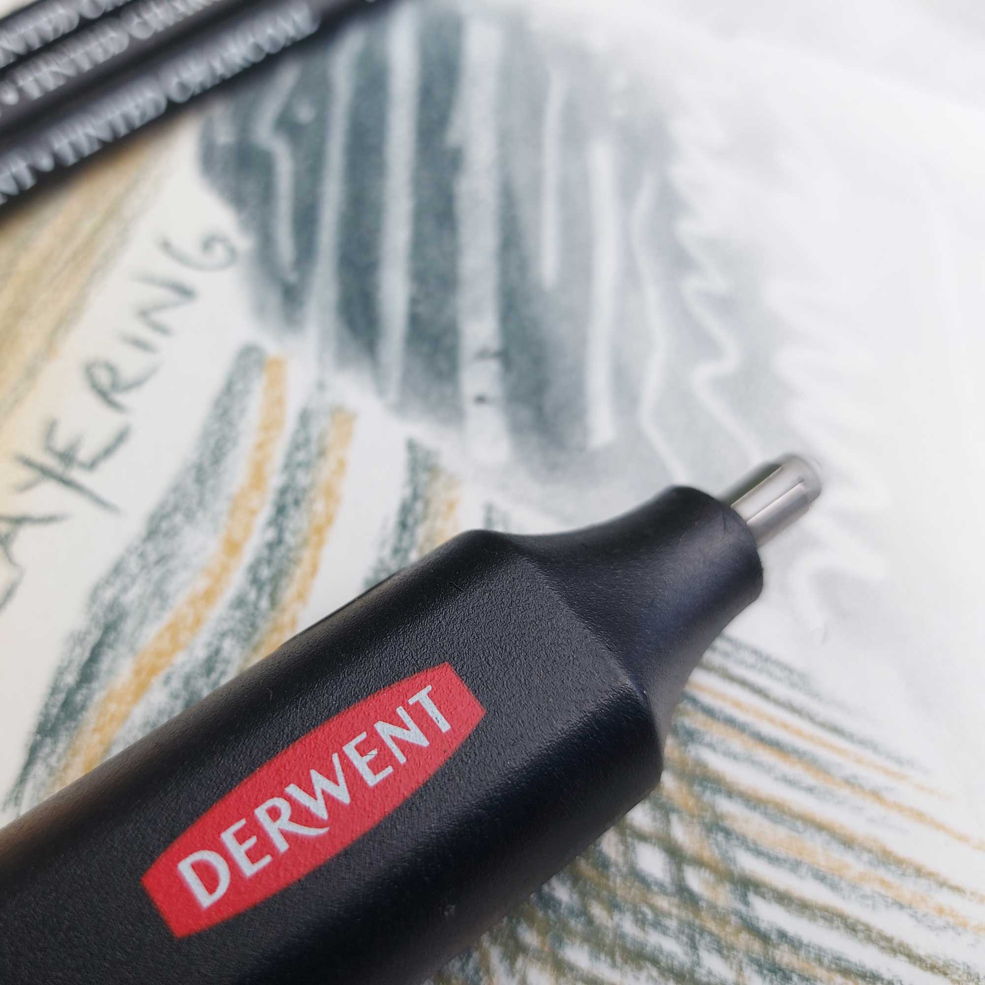 Derwent Battery Operated Eraser, Artist Tool, Drawing, Art Supplies  (2301931) , Black