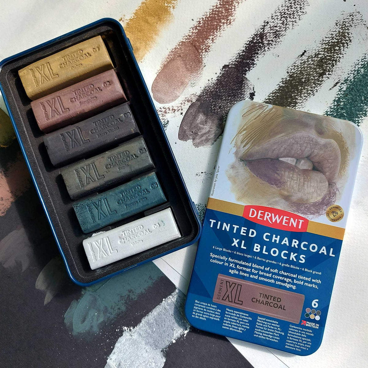 Bloc De Charbon De Bois Derwent XL - Noir - Pour Dessin Et Techniques Mixtes Aquarellables - 5
