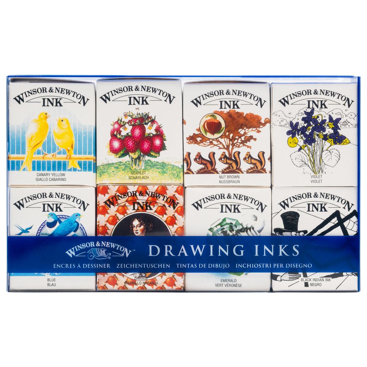 Winsor &amp; Newton Drawing Inks - The Henry Set - 8 x 14ml Bottles