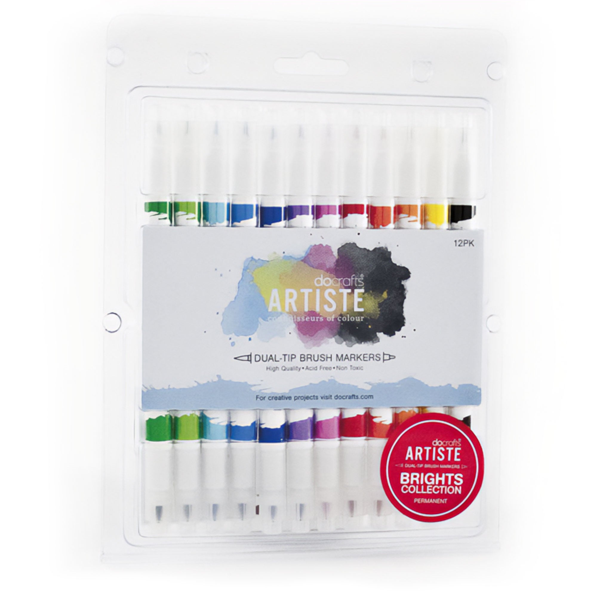 Docrafts Artiste Dual Tip BRIGHTS Brush Markers