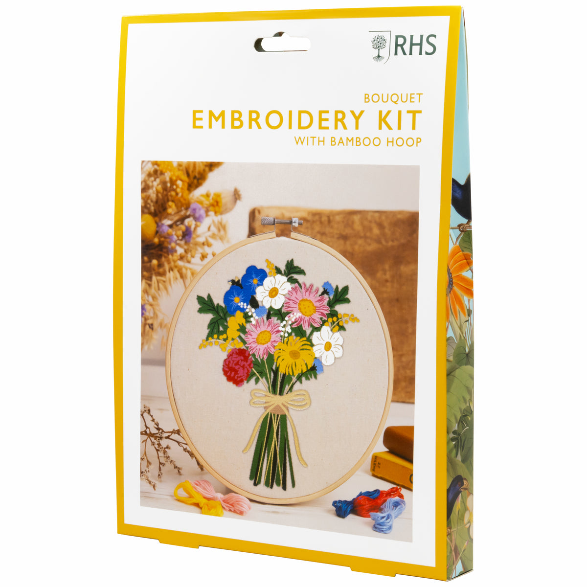 RHS Embroidery Kit with Bamboo Hoop - Bouquet