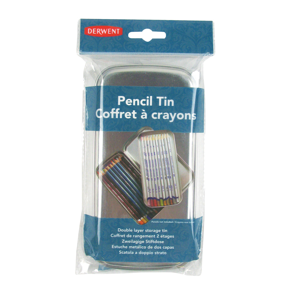 Derwent Empty Pencil Metal Tin in Packaging