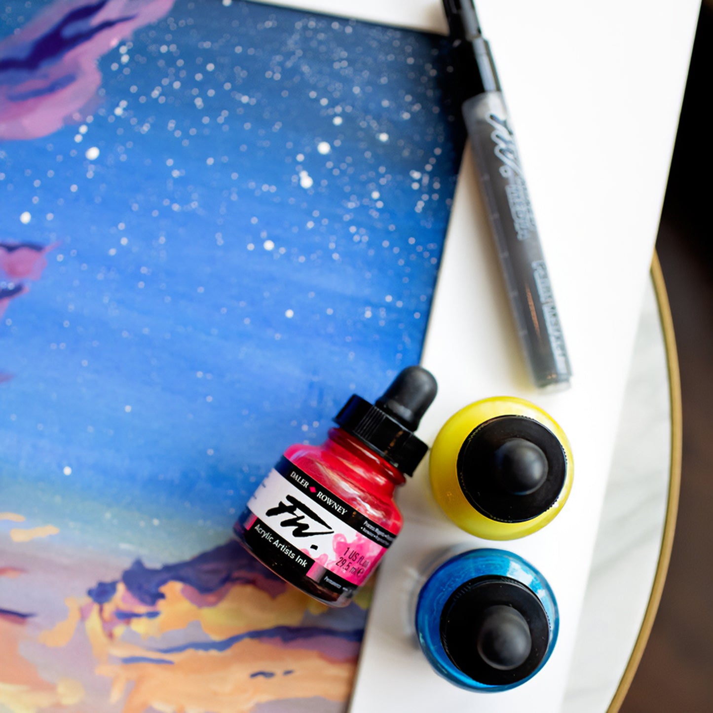 FW Acrylic Ink Sample Illustration