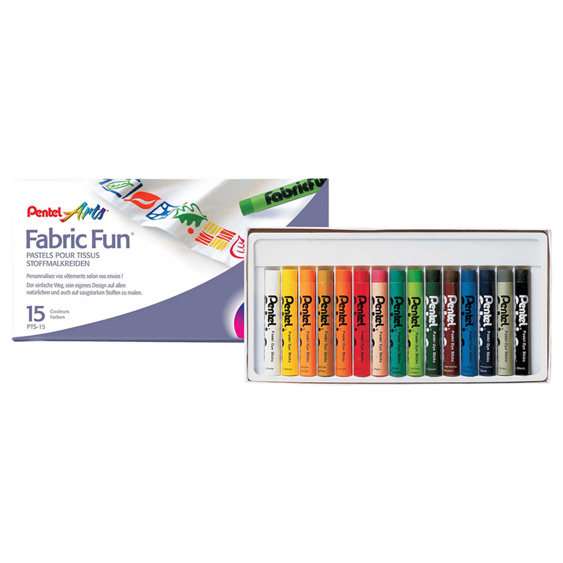 Fabric Fun 15 Pastel Dye Sticks