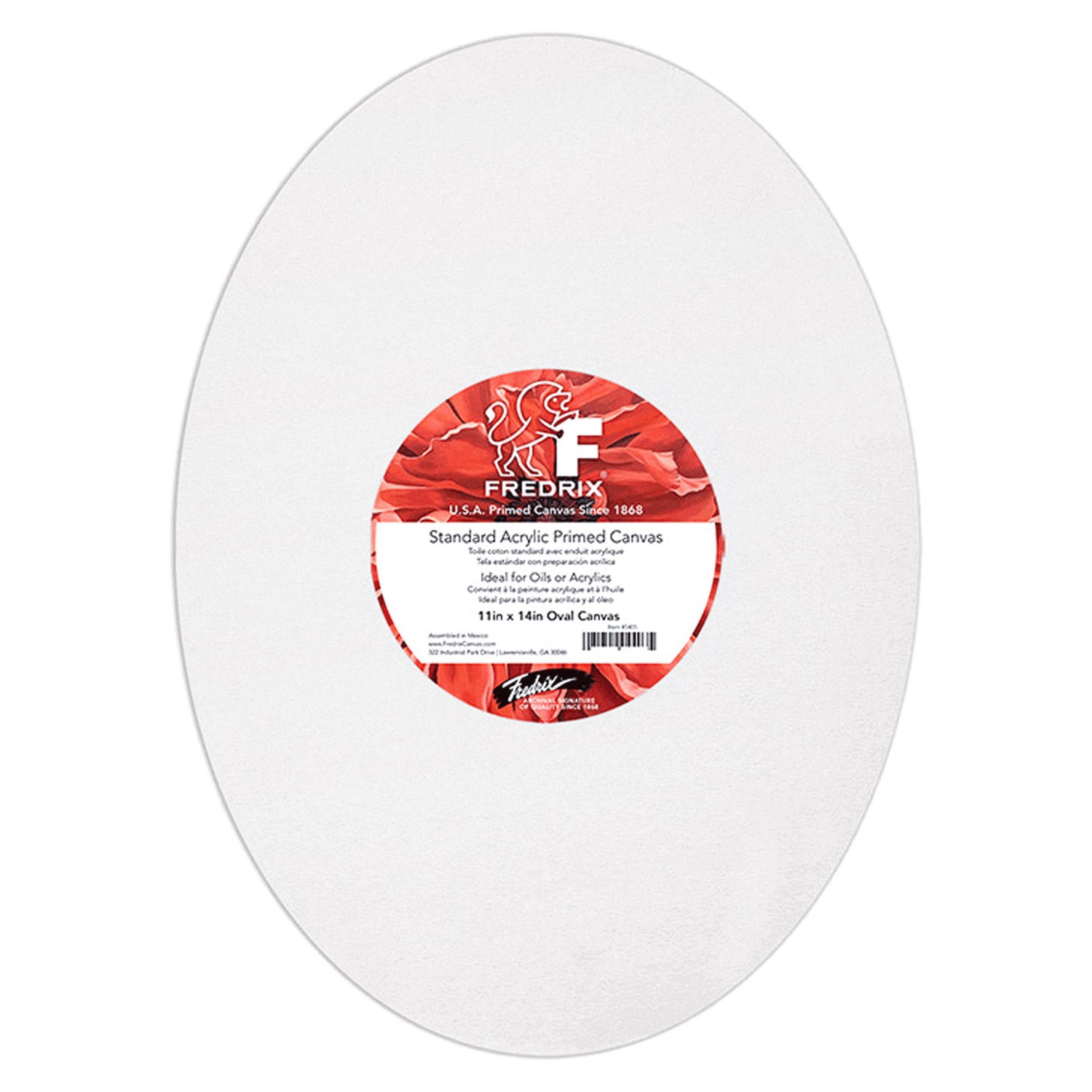 Fredrix Oval Stretched Canvas