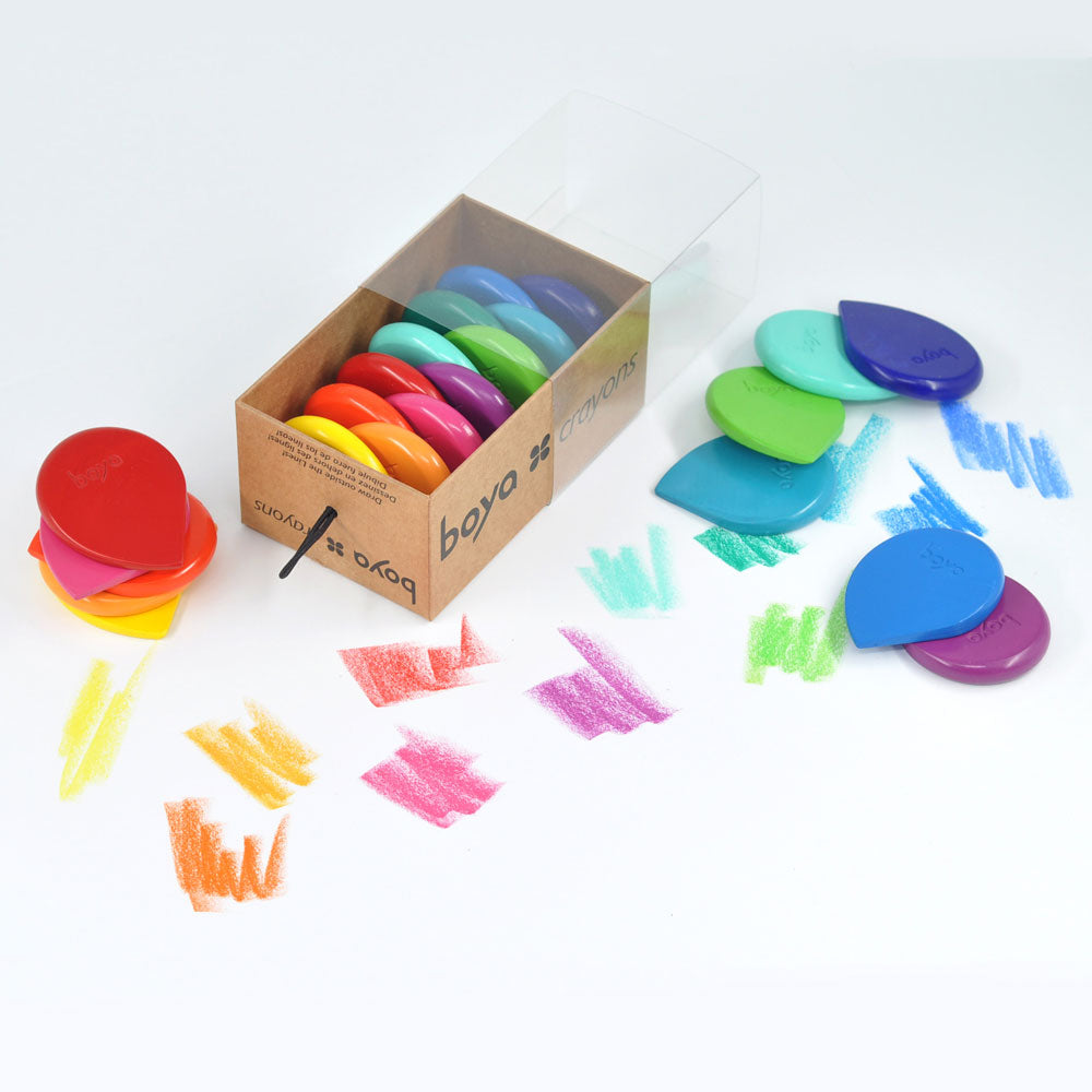 Boya Crayons : Wax Crayons : Set of 12 : Kids Dozen