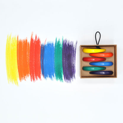 Boya Crayons : Wax Crayons : Set of 6 : Rainbow