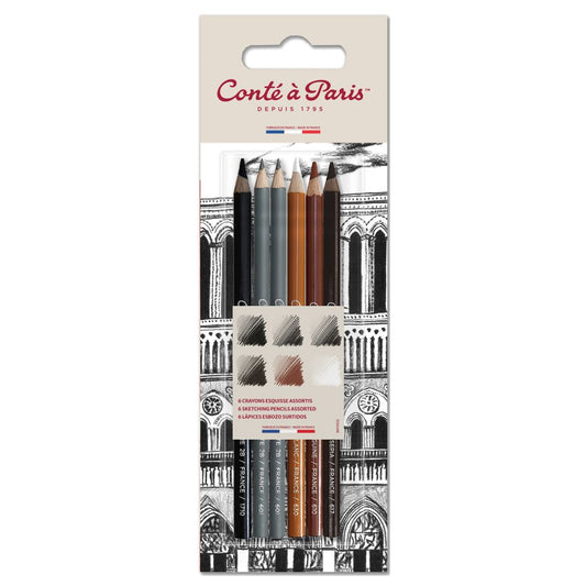 Conte a Paris : Sketching Pencil Set : Assorted : Set of 6