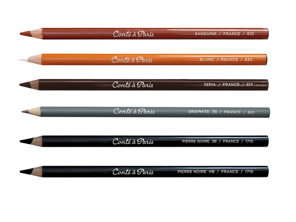 Conte a Paris : Sketching Pencil Set : Assorted : Set of 6
