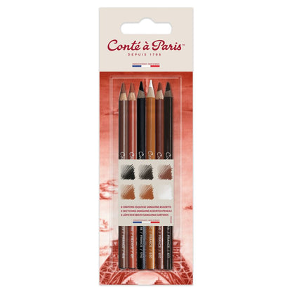 Conte a Paris : Sketching Pencil Set : Sanguine : Set of 6