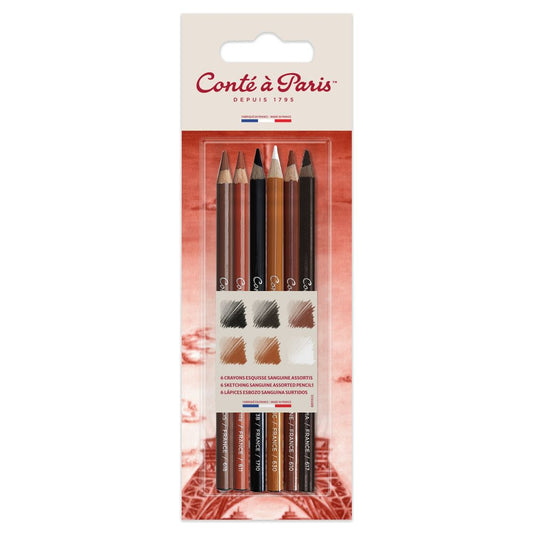 Conte a Paris : Sketching Pencil Set : Sanguine : Set of 6