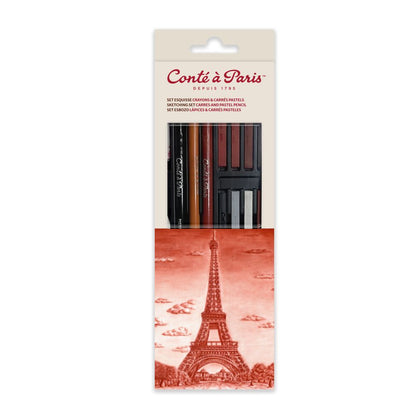 Conte a Paris : Carres : Studio Set : Drawing Pencils & Crayons : Assorted : Set of 18