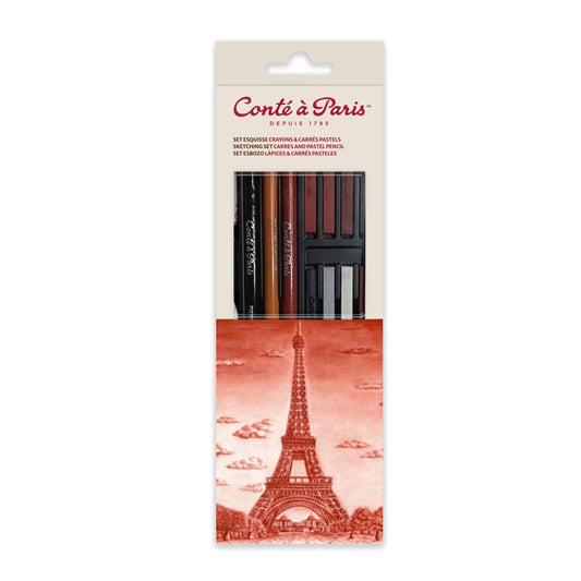 Conte a Paris : Carres : Studio Set : Drawing Pencils & Crayons : Assorted : Set of 18