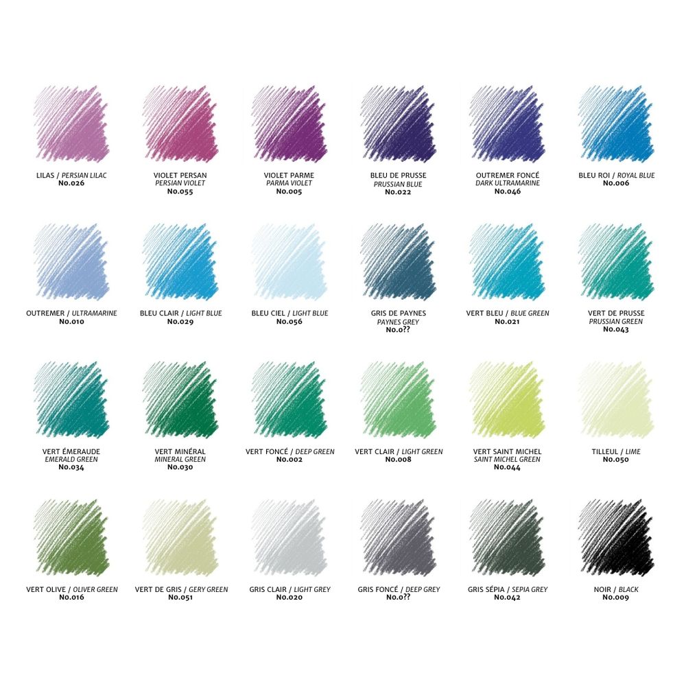 Conte a Paris : Carres : Colour Crayon : Set of 48