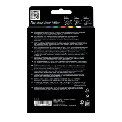 Faber-Castell : Black Edition : Shake & Paint Acrylic Dual Markers : Classic : Set of 6