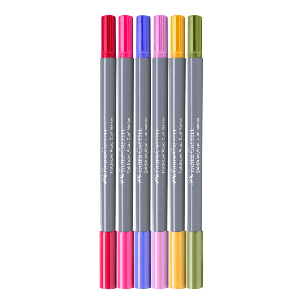 Faber-Castell : Goldfaber : Aqua Dual Marker : Flowers : Set Of 6