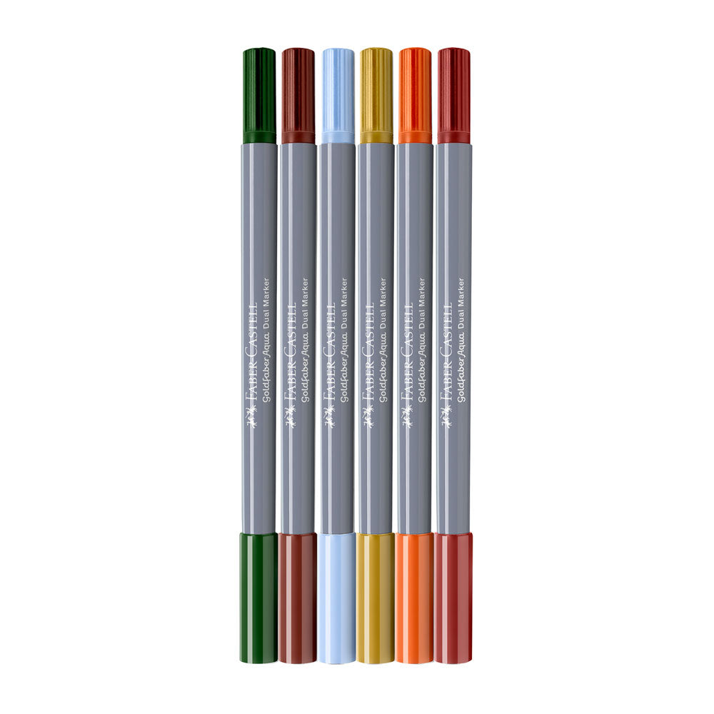 Faber-Castell : Goldfaber : Aqua Dual Marker : Tuscany : Set Of 6