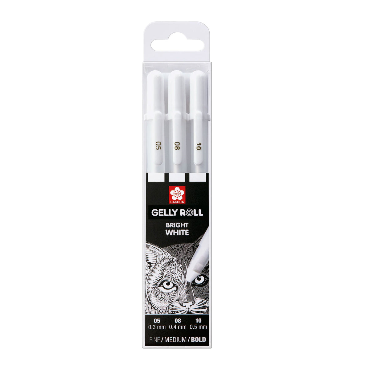 Sakura : Gelly Roll : White Gel Pen : Set of 3