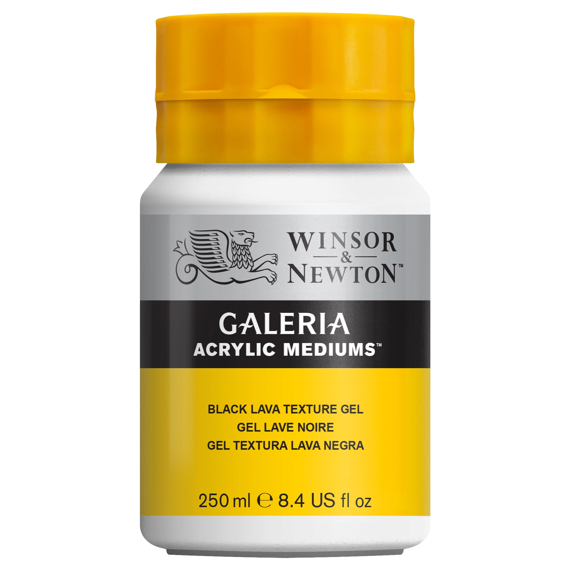 Winsor & Newton Galeria Black Lava Texture Gel - 250ml