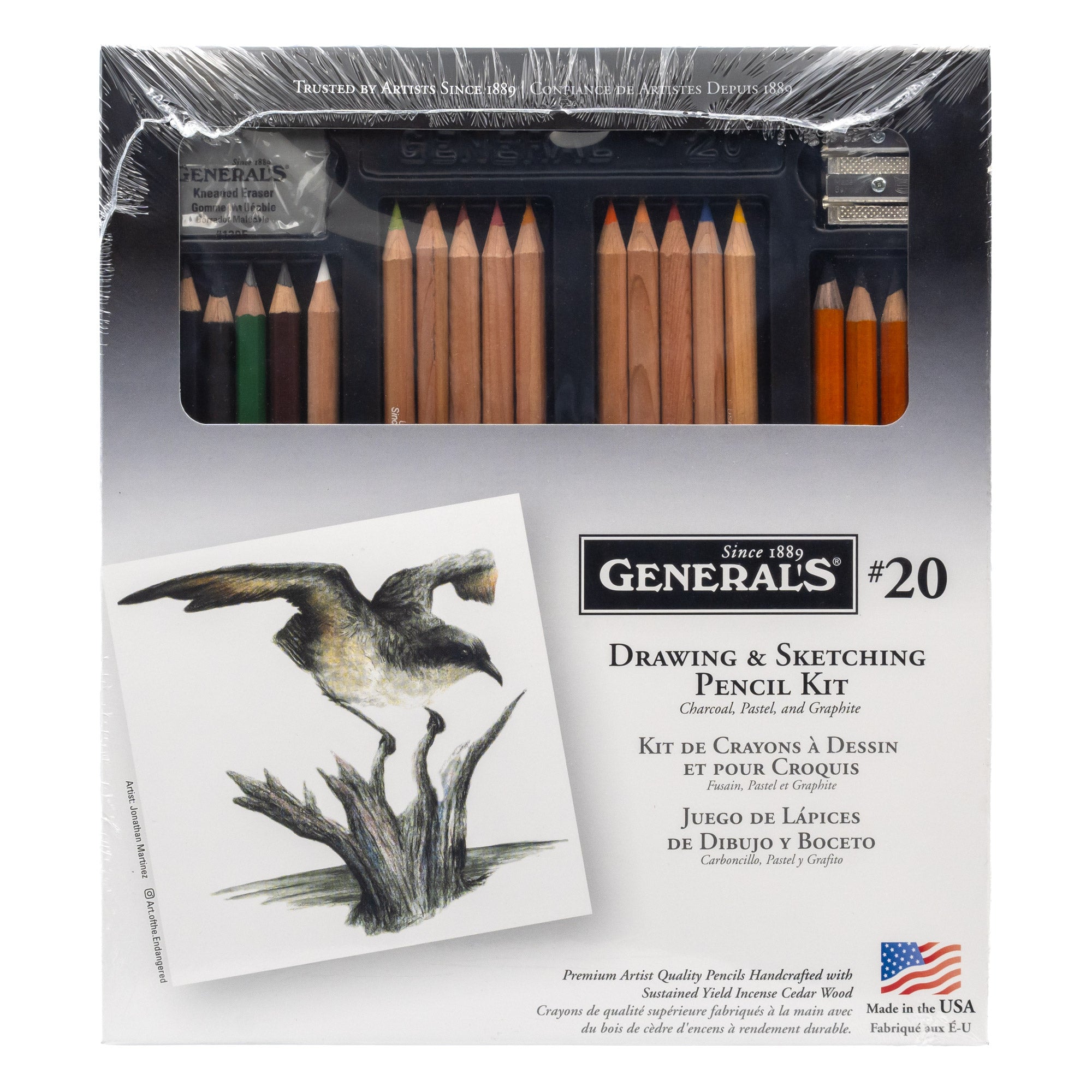 General's #20 Classic Drawing & Sketching Pencil Kit - 22 Pieces