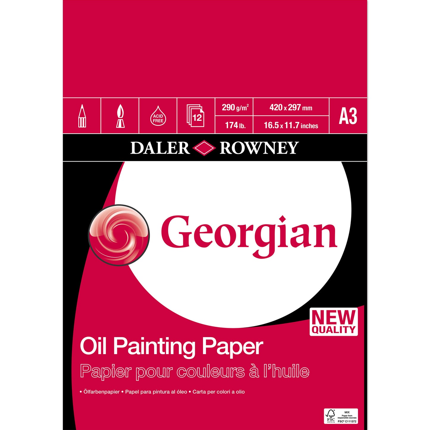Daler-Rowney Georgian Oil Painting Pad - A3