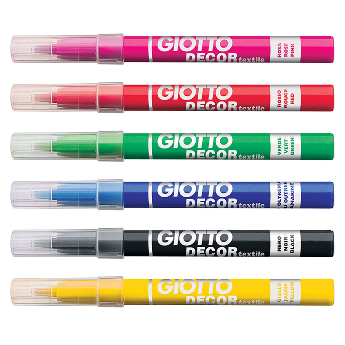 Giotto Decor Textile - Fabric Paint Markers - Set of 12