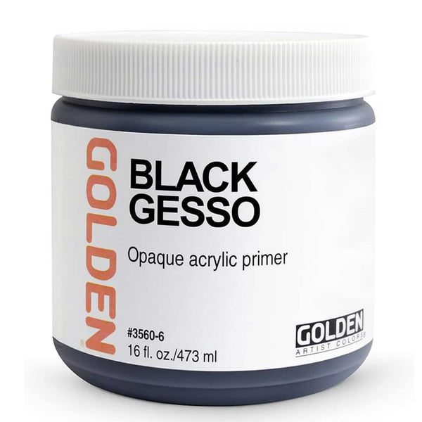 GOLDEN Black Gesso 473ml (16oz)