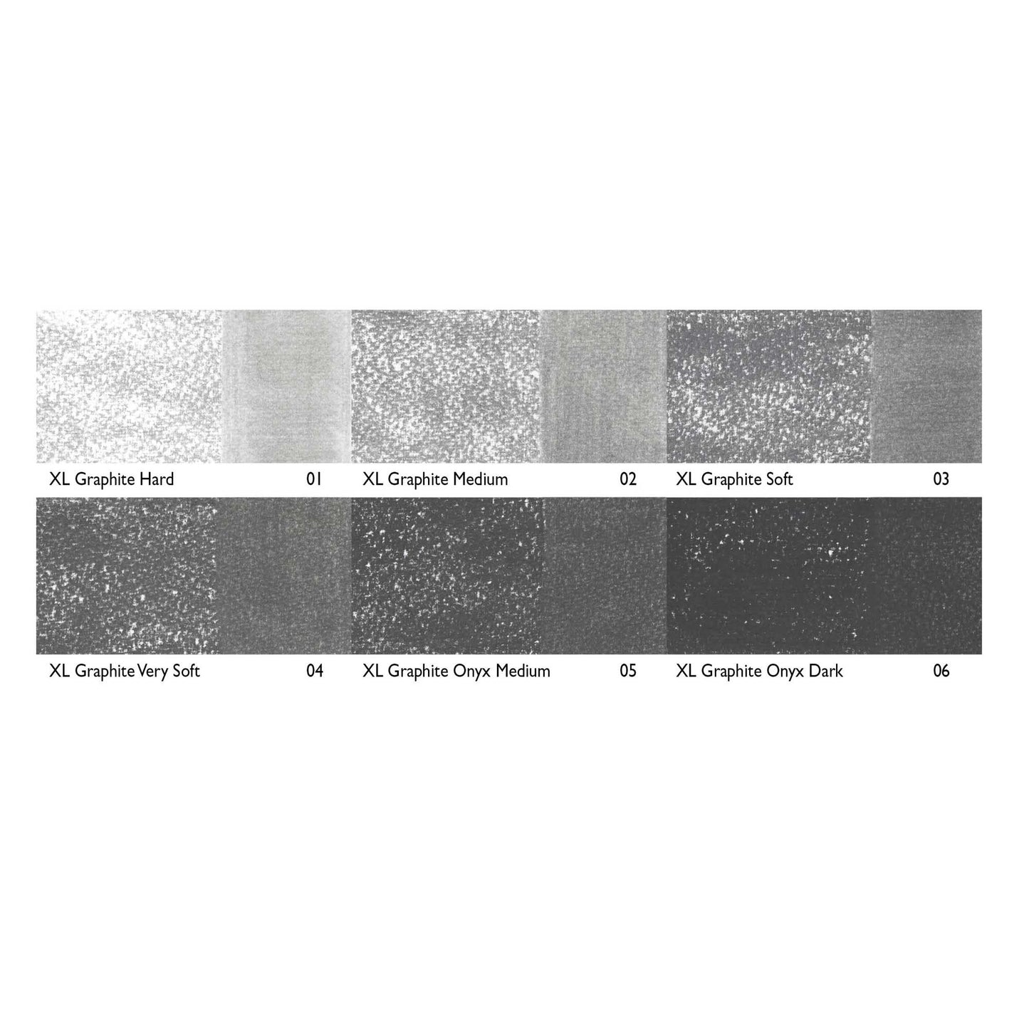 Derwent Graphite XL Blocks Swatches