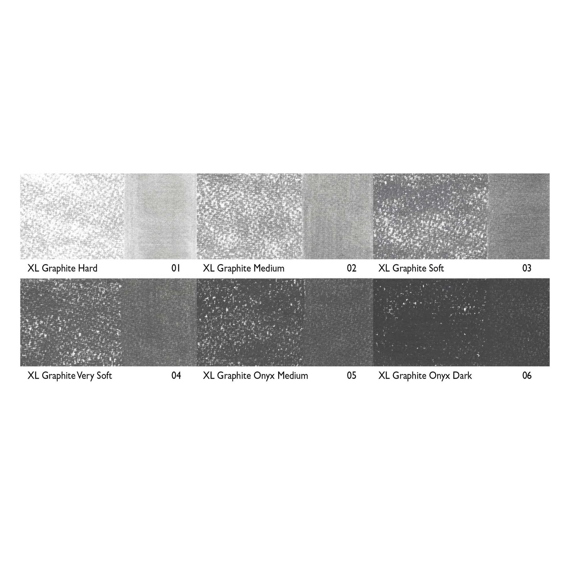 Derwent Graphite XL Blocks Swatches