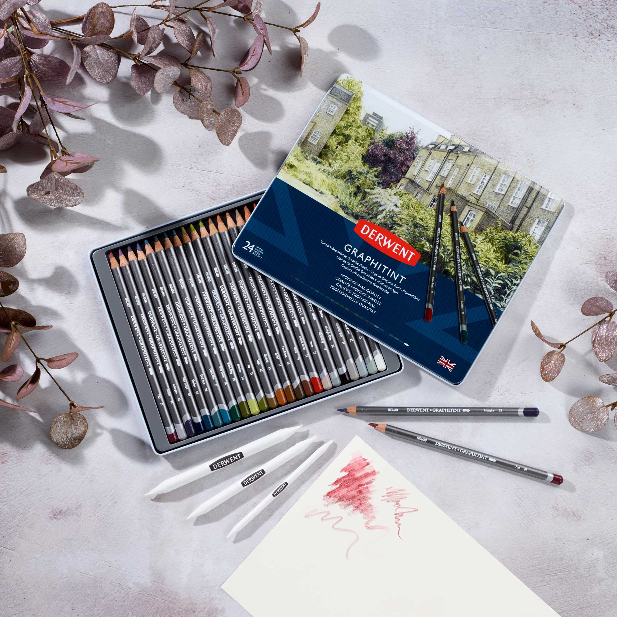 Art Using Graphitint Derwent Graphitint Pencils - Set of 24 – ARTdiscount