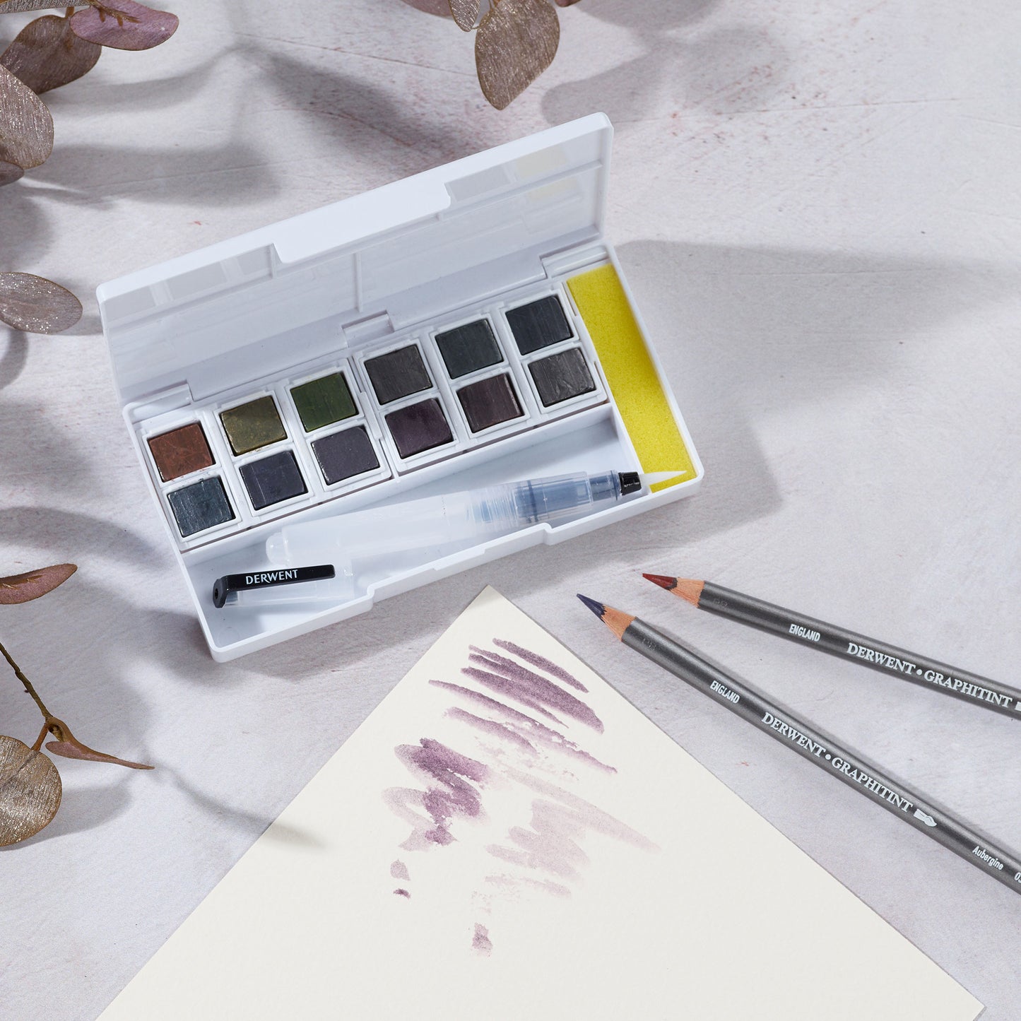 Derwent Graphitint Paint Pan Set Mood Image