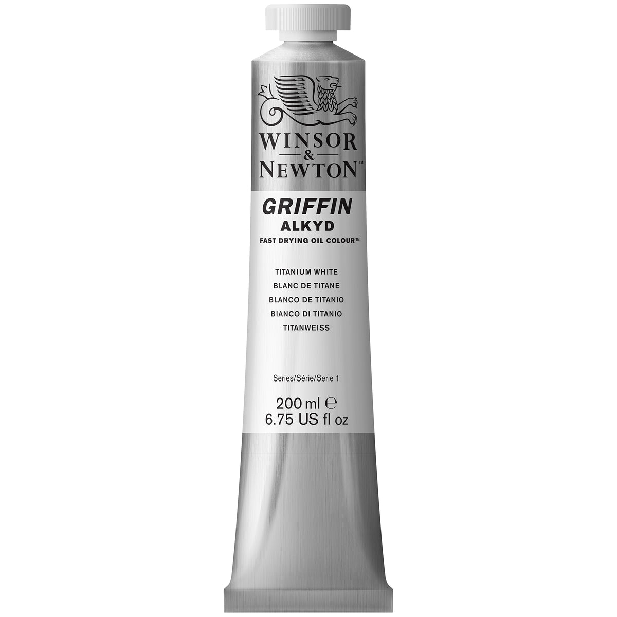 Winsor &amp; Newton Griffin Alkyd Fast Drying Oil Colour - 200ml - Titanium White