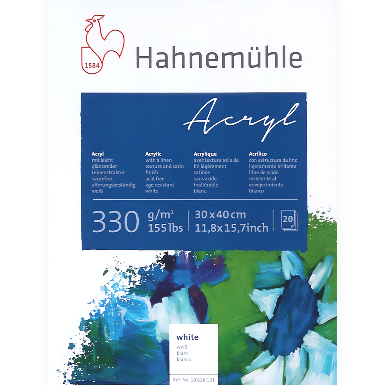 Hahnemuhle : Acrylic Painting Paper Block : 10 Sheet : 450gsm : 24x32cm :  Not Texture