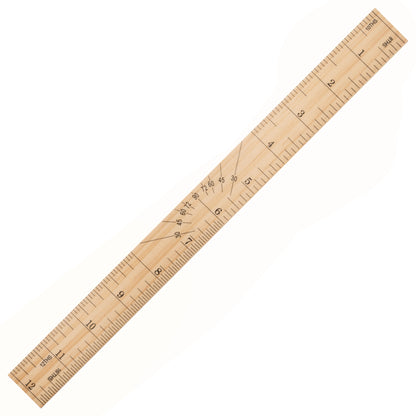Helix Oxford Traditional Dual-Sided Wooden Ruler - 30cm/12"