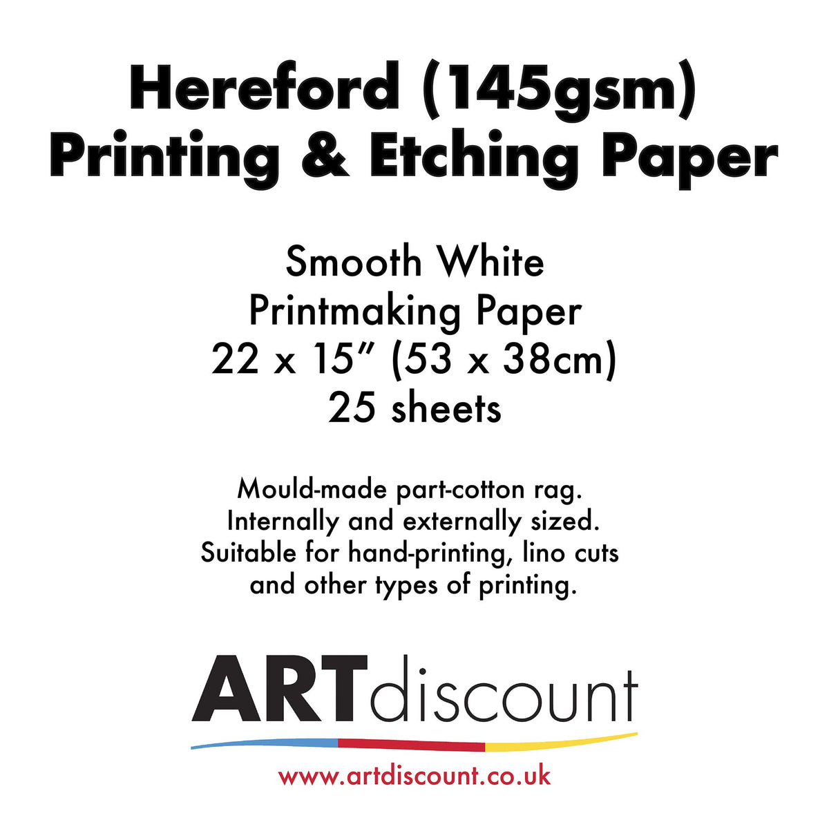 Hereford Block Printing and Etching Paper Label