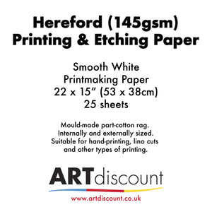 Hereford Block Printing and Etching Paper Label