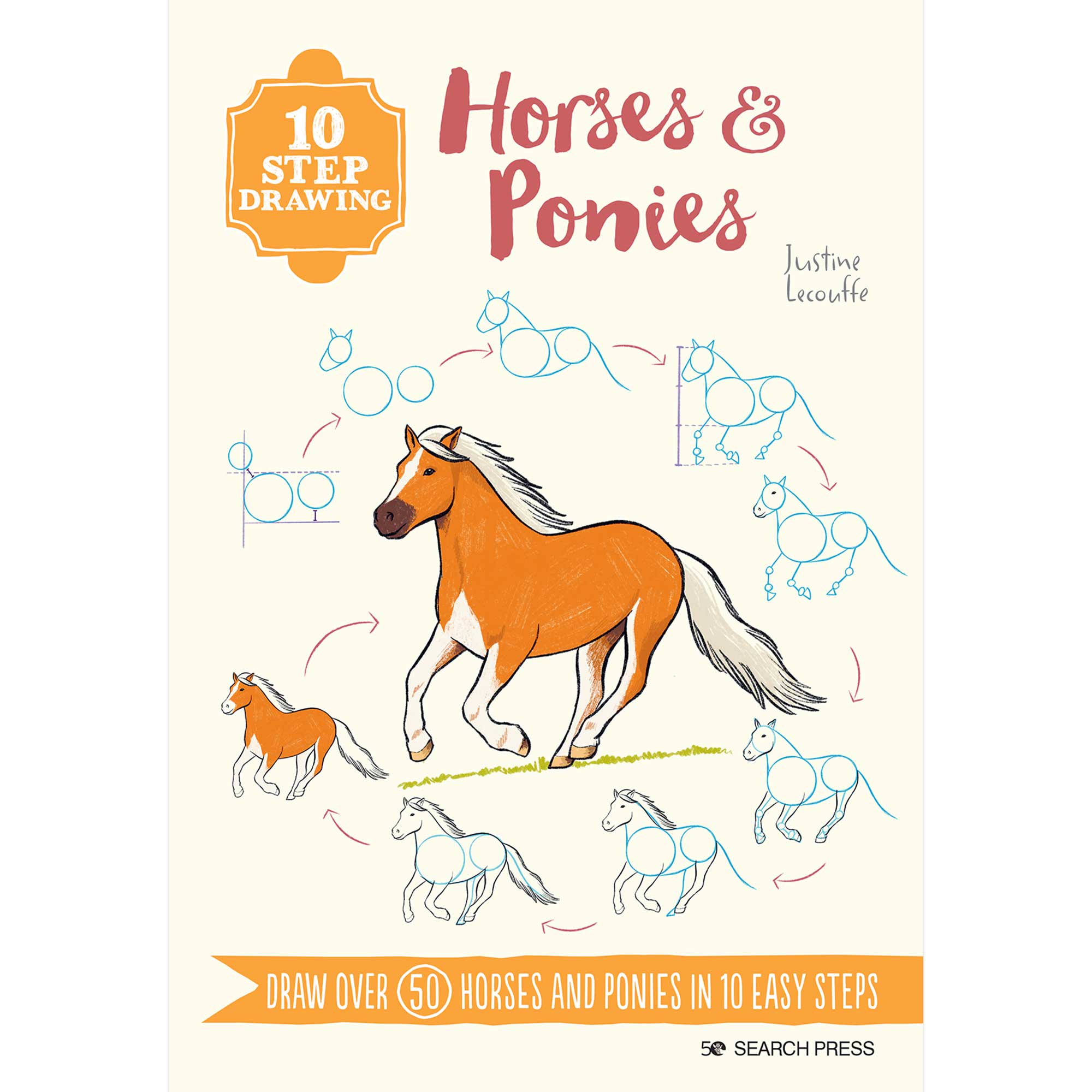 10 Step Drawing: Horses & Ponies - J. Lecouffe