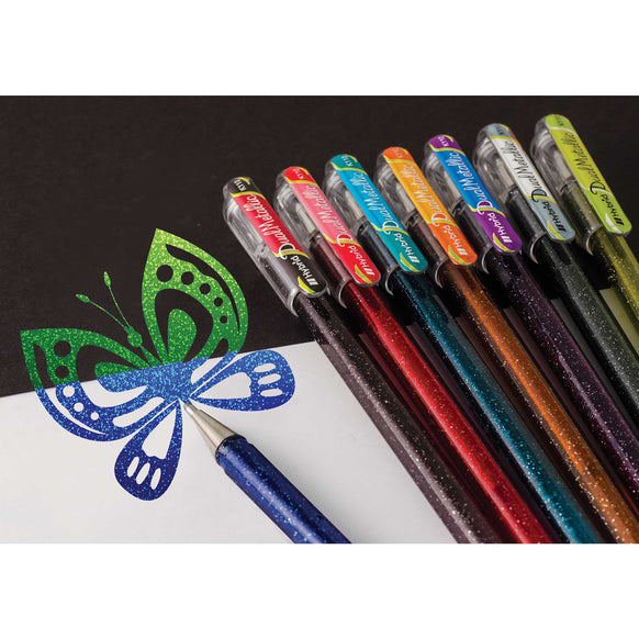 Pentel Hybrid Dual Metallic Gel Roller Pens - Colour Difference Showcase