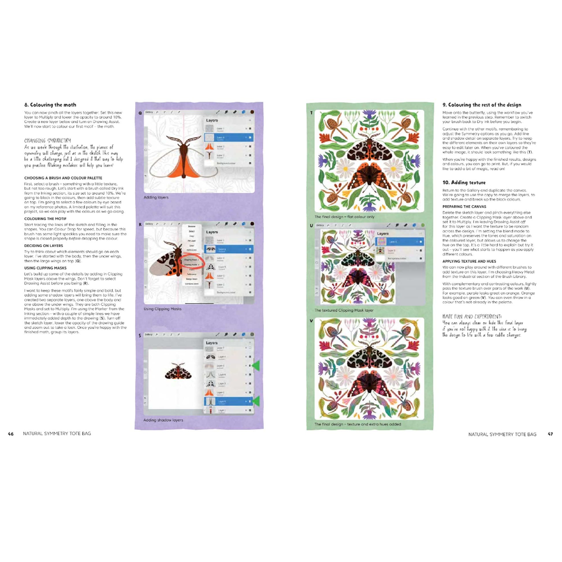 Sample Page 3 - An expansion on how to use the symmetry feature in Procreate