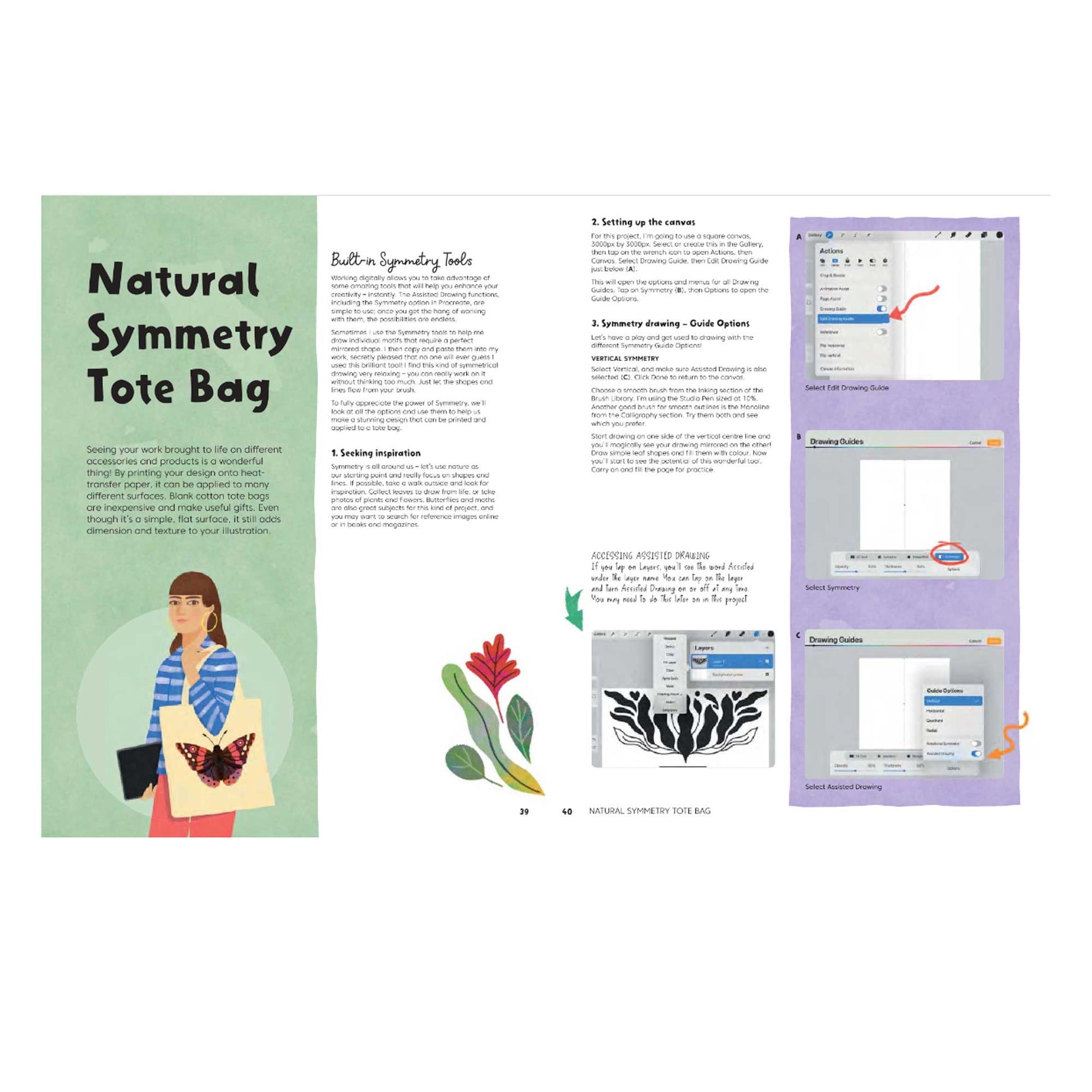 Sample Page 2 - How to use Procreate's symmetry feature