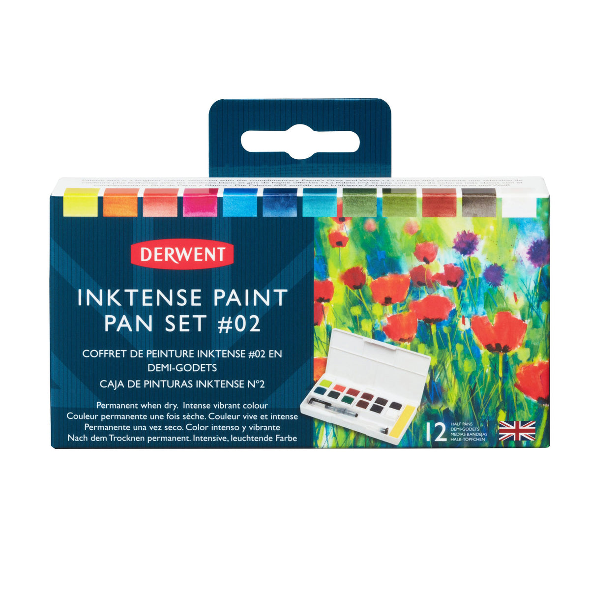 Derwent Inktense 12 Paint Pan Travel Set #2 Box