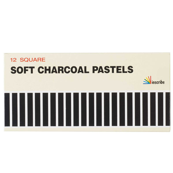Inscribe Soft Charcoal Pastels Set of 12 Square Pastels